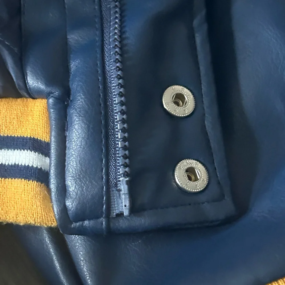 AVIREX 1975 New York leather bomber button down jacket youth large - super rare - Picture 8 of 13